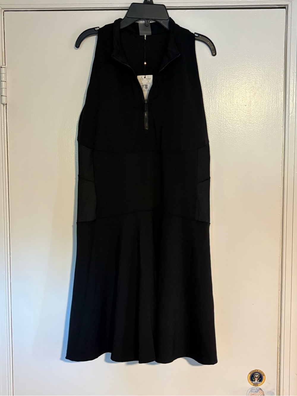 NWT CALIA Black Quarter Zip Athletic Golf Tennis Dress XL